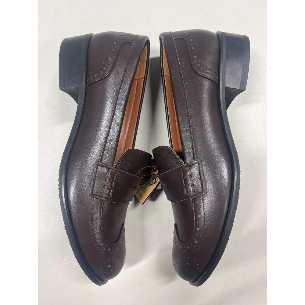 Women's chocolate brown loafers, size EU 40/US 9